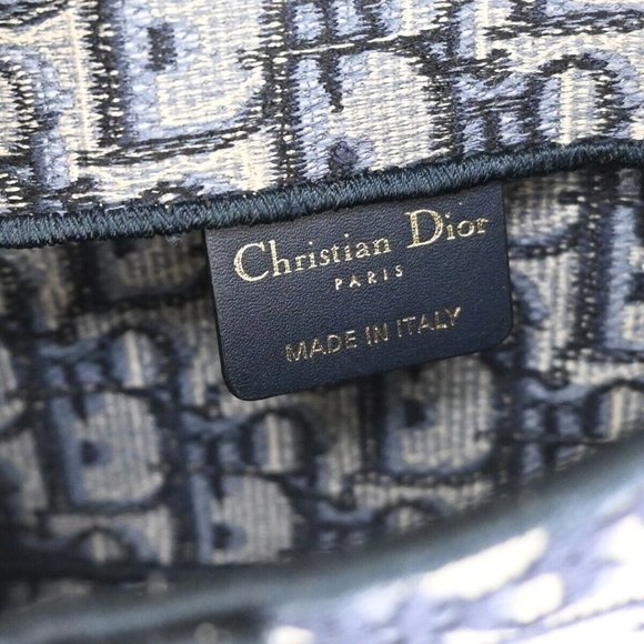 CHRISTIAN DIOR Oblique Trotter Bum Waist Bag Canvas Leather Navy Blue 675RJ247 - Picture 16 of 16